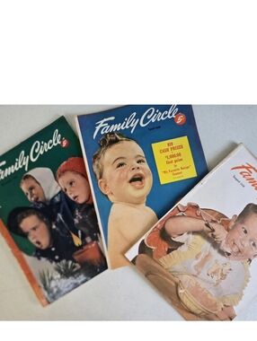 Family Circle Vintage Magazine Lot 1947 1948